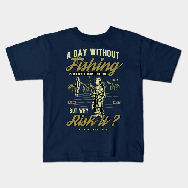 fishing clothing fishing park fishing trips fish Kids T-Shirt by The Hammer